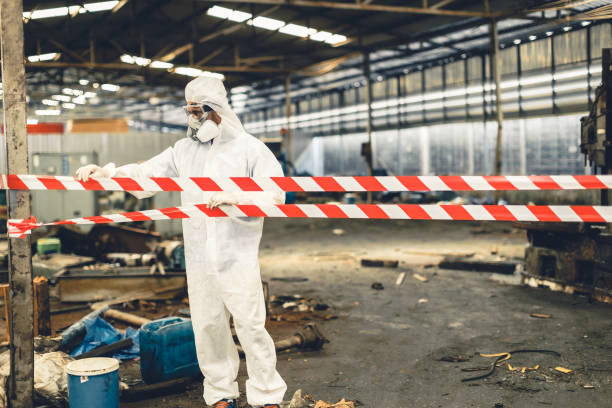 Professional Sewage Cleanup technician working in Sussex, NJ